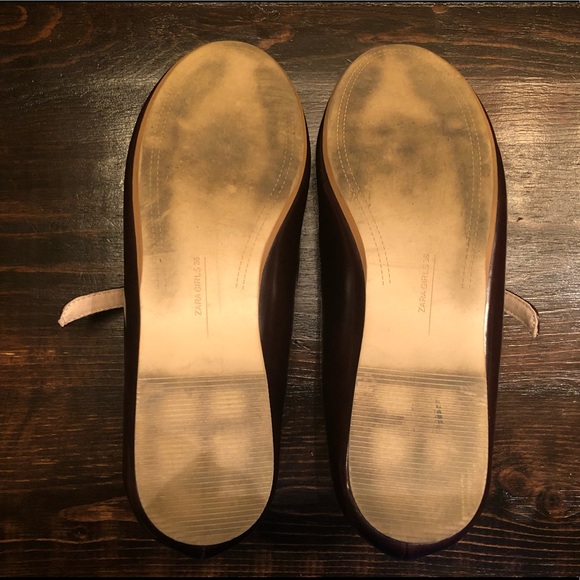 ZARA BURGUNDY MARY JANE FLATS ~ Size 6/36 - Picture 3 of 6